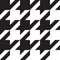 Black and White Classical Houndstooth Pattern Big Elements