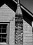 Black and white close up cropped photo of the J.R. Cummins Homestead Historical Homestead House - Eden Prairie, MN - June 10, 2019