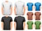 Black and white and color men t-shirts.