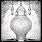 Black and white coloring sheet, richly decorated lantern. Lantern as a symbol of Ramadan for Muslims