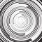 Black and white concentric line circle background or ripple effect