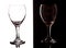 Black and white contrast wine glasses