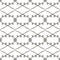 Black and white contrasting openwork seamless pattern of rhombuses and curls retro vector background