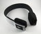 Black and white cordless stereo headset