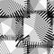 Black and white creative continuous lines pattern, contrast motif abstract striped background.