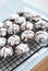 Black and white crinkle cookies