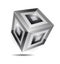 Black white cube corporate business 3d logo