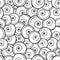 Black and white curls seamless pattern.