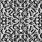 Black and white curly pattern