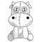black and white cute cow doll vector