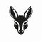 Black And White Deer Head Icon: Sleek And Minimal Papua New Guinea Art Style