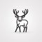 Black And White Deer Icon Design With Distinctive Character And Elegant Outlines