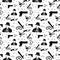 Black and white detective noir pattern