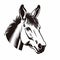 Black And White Donkey Image: Precise Draftsmanship With Clean Lines
