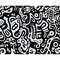 Black And White Doodle Poster: Abstract Moche Art Inspired Vector Painting