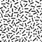 Black and white doodle seamless pattern. Micro elements scribbled print.