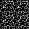 Black on white doodle seamless pattern. Monochrome camouflage