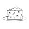 Black And White Drawing Of A Piece Of Cheese