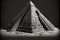 black-and-white egyptian pyramid , made with generative ai