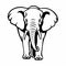 Black And White Elephant Drawing: Uhd Image, Svg Cutout, High Quality Clip Art