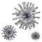 Black and white engrave isolated coronavirus illustration