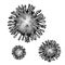 Black and white engrave isolated coronavirus illustration