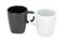 Black and white espresso cups