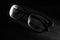 Black and white eyeglasses