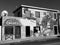 Black and white famous Cayman Cabana building with the mural on the wall in Georgetown, Grand Cayman, Cayman Islands