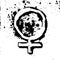 Black and white Female woman sign splatter