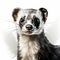 Black And White Ferret Digital Art: Shallow Depth Of Field Svg Style