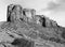 Black and White Film Image of Rugged and Desolate Monument Valley Arizona USA Navajo Nation