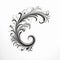 Black And White Floral Swirls: A Captivating Design Of Swirling Vortexes