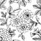 Black/White Floral Wallpaper