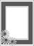 Black and White Floral Woven Pattern Frame Border