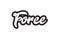 black and white force hand written word text for typography logo