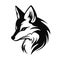 Black And White Fox Tattoo Logo: A Bold And Expressive Cypherpunk Design