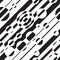 Black and white geometric abstract seamless pattern. Vector illustration, optical illusion. Striped simple lines, hypnotic effect.