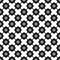 Black and white geometric arabic square shapes seamless pattern, vector