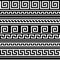 Black and white geometric greek meander traditional seamless pattern, vector