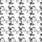 Black and white goldfish pattern