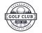 Black And White Golf Badge Logo Illustration