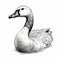 Black And White Goose Drawing: Realistic Rendering And Stylized Portraits