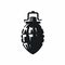 Black And White Grenade Icon: Logo-inspired Silhouette For Farm Security Administration Aesthetics