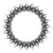 Black and white guilloche round frame. Raster clip art.