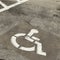 Black and White Handicapped Parking