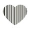 Black and white heart code design - valentine day concept