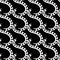 Black and White Heart Swirls Seamless Pattern