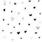 Black and white hearts vector seamless pattern. Heart doodles texture. Valentine\\\'s Day. Heart background