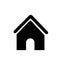 Black  white home icon for websites sticker internet